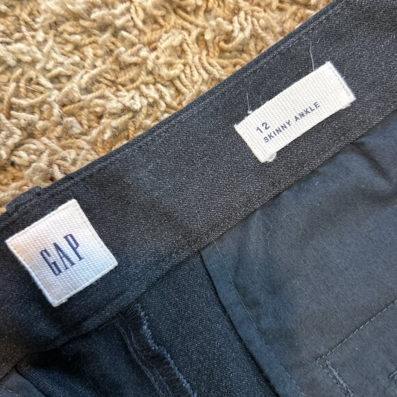 Gap Signature Skinny Ankle Pants in Heather Charcoal Women's Size 12 - Picture 7 of 8